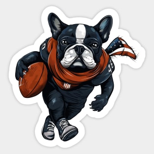 English Bulldog American Football player Sticker